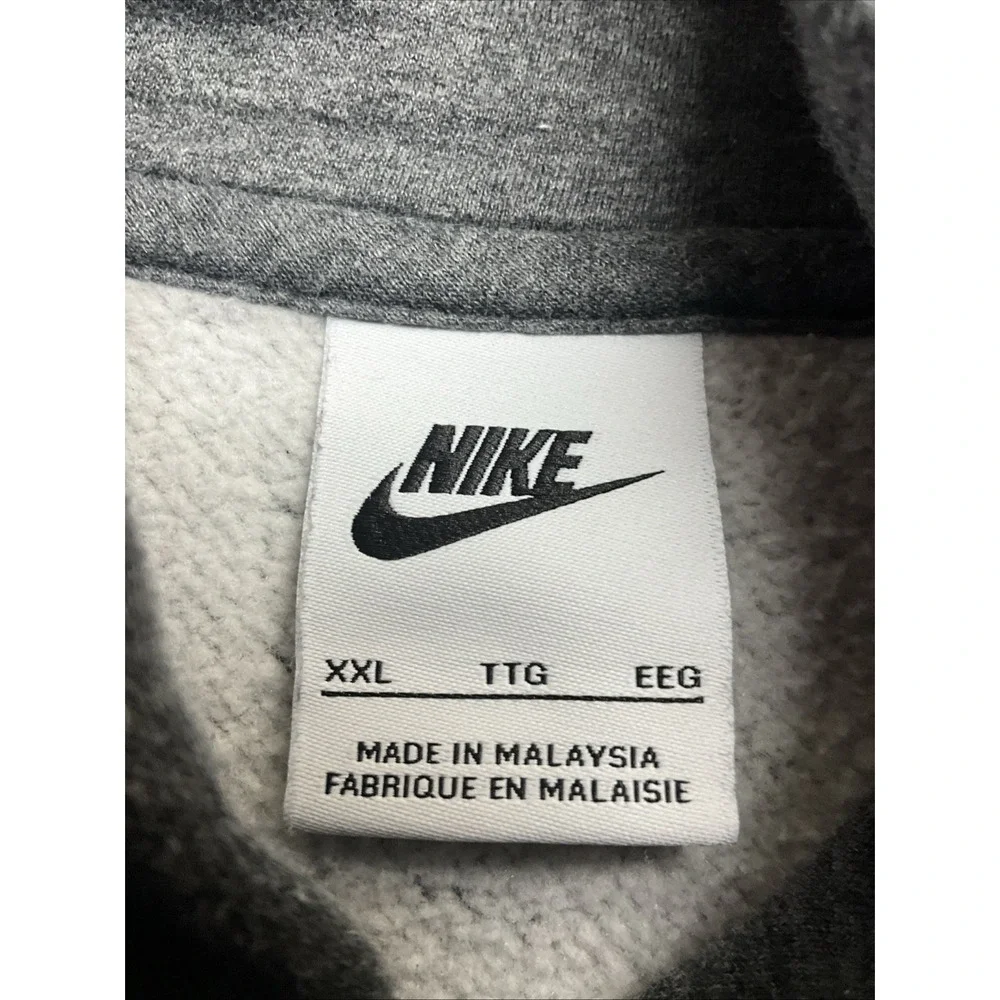 Nike Mens Gray Long Sleeve Pullover Hoodie Size 2XL